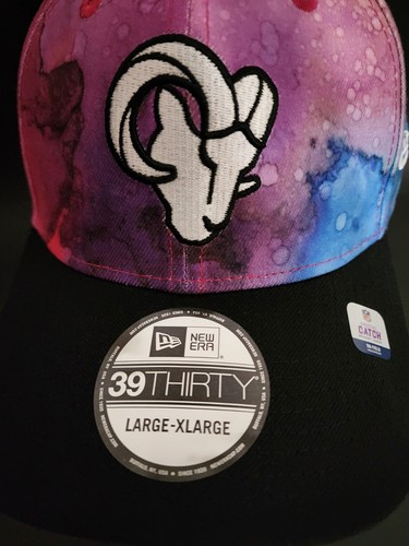 New Era Los Angeles Rams Size Lg/Xl 39THIRTY NFL Crucial Catch Sideline Cap - Picture 2 of 5