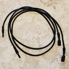 2 Black 18" Funky Silicone Rubber Snap Necklace Cords
