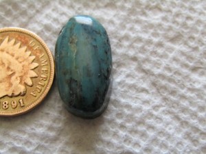 Campitos Turquoise Cabochon 13 carat Iron Pyrite Blue cab