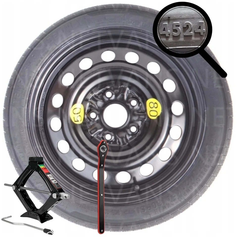 Ruotino Di Scorta 17" Per Dacia Duster con Cric 1.5t in omaggio dot 2025 - Immagine 2 di 4