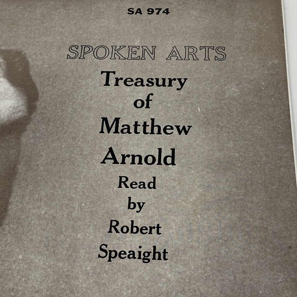 RARE Spoken Arts Treasury Matthew Arnold Vinyl Album Library of