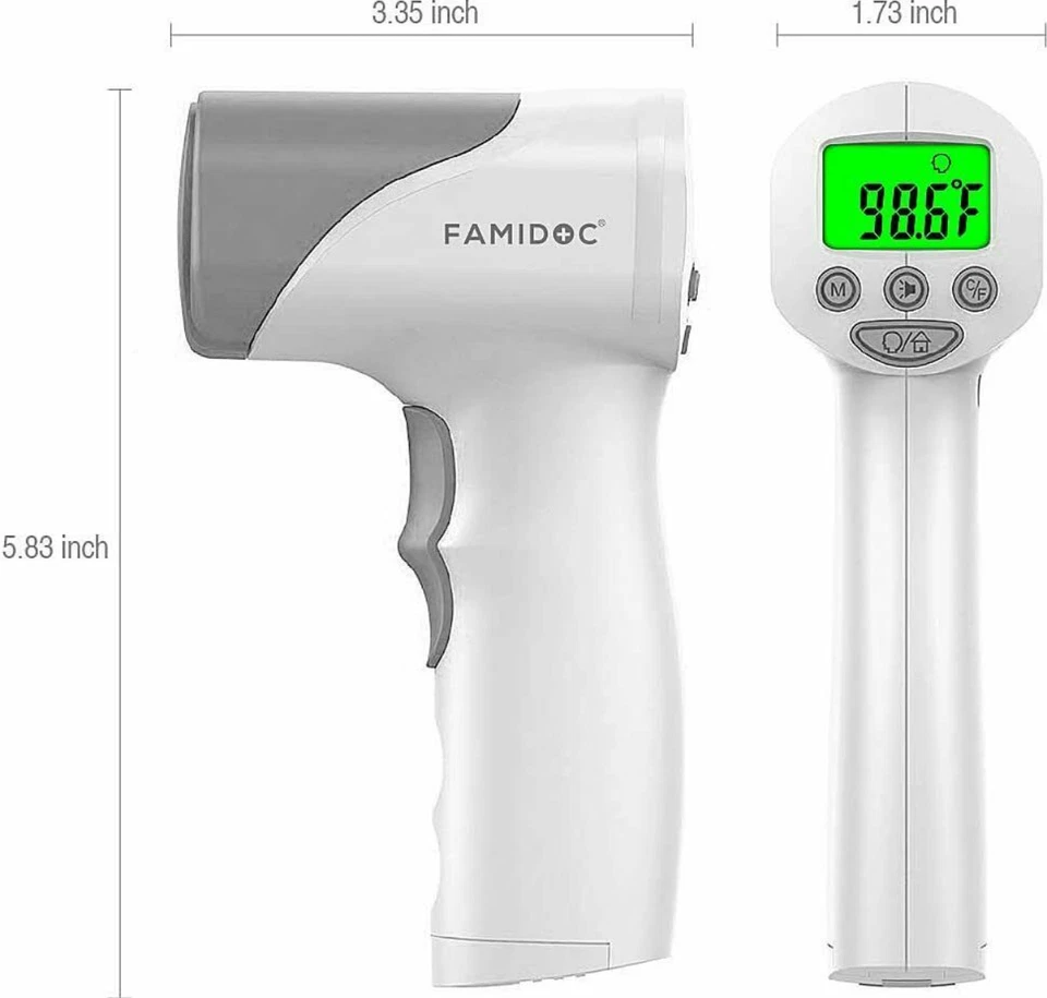 Termómetro médico infrarrojo frente sin contacto sin contacto grado profesional. Foto 3 de 4