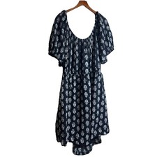 New Old navy Dress Wedding Guest Tie back Swing Dress 4X Bloom Core Floral Midi