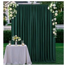 Backdrop Curtains 2 Pc 5ft x 10ft Green And Red Photo Backdrop Wedding Christmas