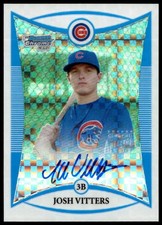 2008 BOWMAN CHROME JOSH VITTERS BCP115 1ST AUTOGRAPH ATOMIC REFRACTOR /250 CUBS