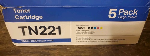 TN-221 TN-225 CMY High Yield Toner for Brother HL-3140CW HL-3170CDW - 第 2/5 張圖片
