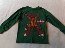 Vintage 90s Cartoon Network Scooby Doo Green Long Sleeve Sleep Shirt Size 4-5