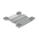 1x Lego Duplo Train Level Crossing 10x10 New - Light Grey Track Crossing 6391