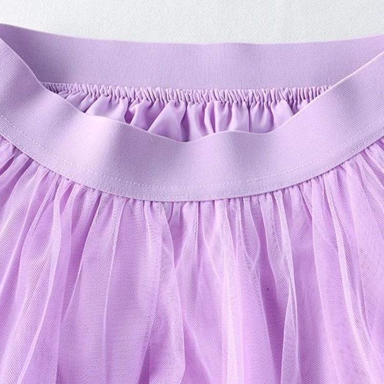 Dulce Falda Irregular Malla Mujer Cintura Alta Media Larga Línea A Esponjosa Pastel de Hadas Foto 4 de 4