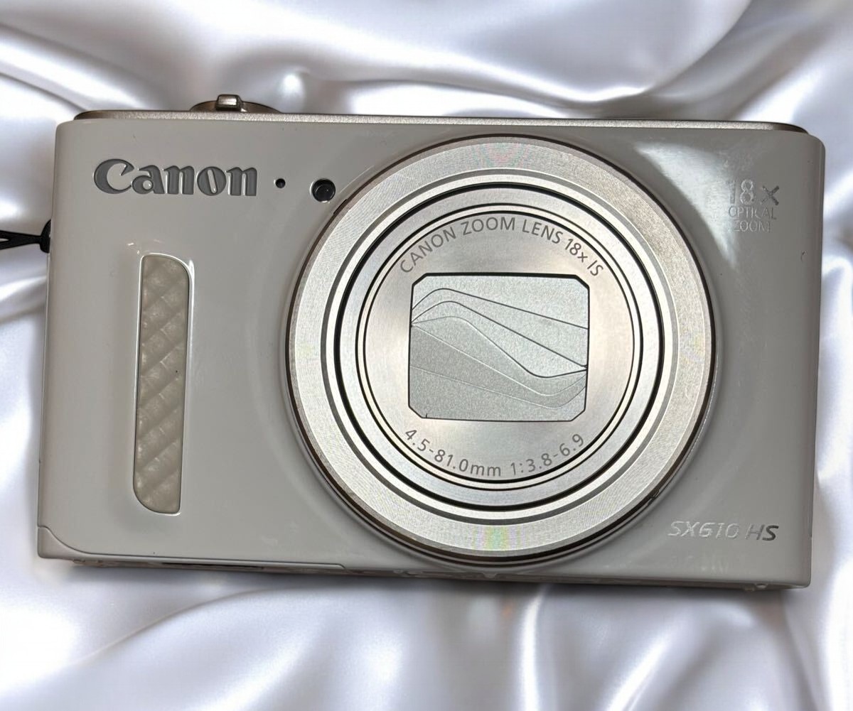 Mint] Canon PowerShot SX610 HS White Digital Camera w/Battery