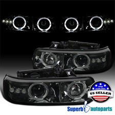 Fit 1999-2002 Silverado 00-06 Tahoe Halo Smoke Projector Headlights Led Bar Lamp Fit 1999-2002 Silverado 00-06 Tahoe Halo Smoke Projector Headlights Led Bar Lamp
