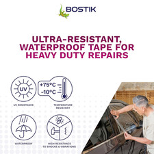 Bostik Max Repair Tape Clear - 50Mm X 20M Roll - Ultra Strong Waterproof Duct...
