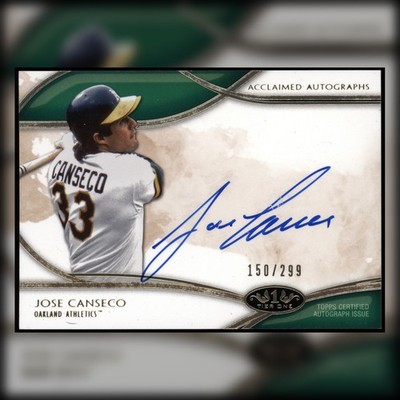 2014 Jose Canseco Topps Tier One Auto /299 Acclaimed Autographs