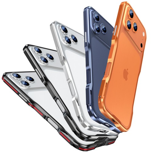 Luphy Metall Bumper Hart Schutz Slim Case Hülle für iPhone 12 13 14 15 16 Pro Max - Bild 4 von 23