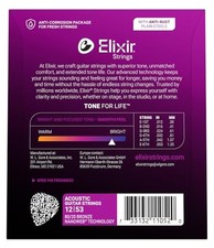 ELIXIR 80/20 BRONZE COATING LIGHT GUITAR STRI...
