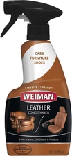 Weiman Leather Cleaner and Conditioner for Furniture - Cleans Conditions and Res