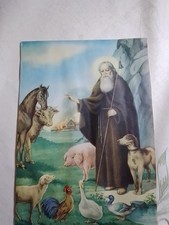 Sant'antonio Abbate Antique Print Cm 24.5