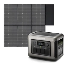 R1500 Portable Power Station with 600W Solar Panel 1152Wh 1500W Lifepo4 AC Outpu