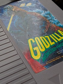 Godzilla Nintendo NES Game Cart Only Tested Authentic
