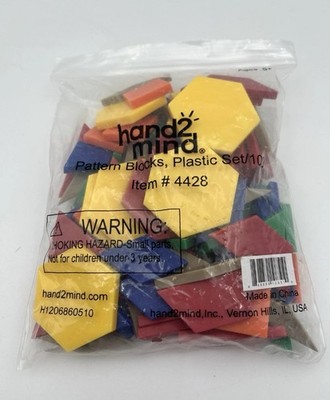 Hamd2Mind Pattern Blocks, Plastic Set / 100