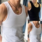 Débardeur homme sans manches col en U musclé décontracté fitness musculation