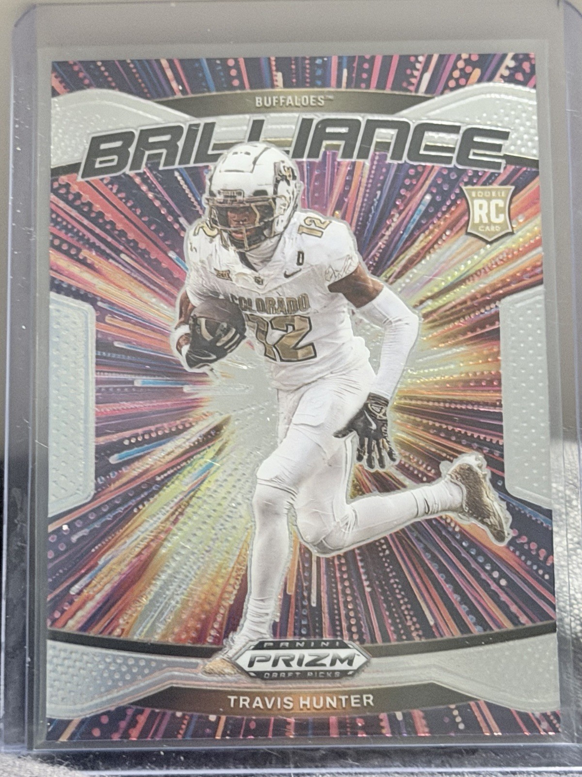 2025 Panini Prizm Draft Picks Travis Hunter RC Rookie Brilliance Insert