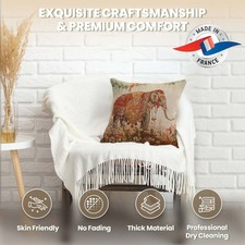 Elephant I Small French Tapestry Cushion Pillow Covers Home Decor New 14x14 inch