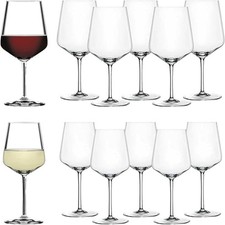Red and White Wine Glasses - Set of 12