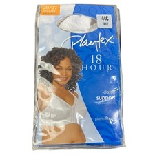 NWT Playtex 18 Hour Classic Support Wirefree Bra 44C White 20/27 0020