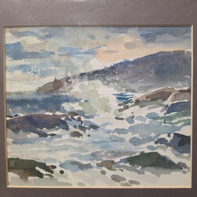 J Philip Richards Watercolor Original Painting Seascape