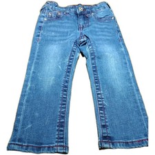 True Religion Section Slim Blue Jeans Boy's Sz 2T "U" Pocket Distressed Stylish