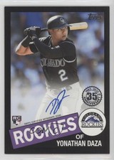 2020 Update 1985 Topps Baseball Black 185/199 Yonathan Daza #85A-YD Auto 0o9y