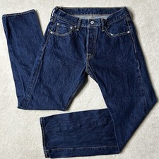 Levi's 501 Redline Selvedge Jeans 30x29 Indigo Dark Button Fly Denim
