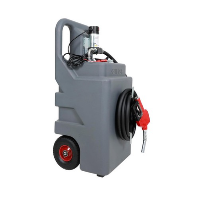 #ad Portable Diesel Caddy Tank 32 Gallon with 12V Electric Fuel Transfer Pump Grey $333.68
