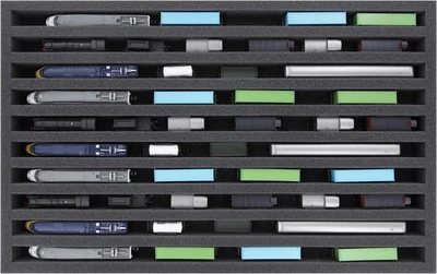 FELDHERR Schaumstoffeinlage Spur N - stehend - 10 Stege für Modelleisenbahn - DS040A002