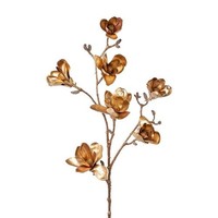 Artplants KüNstlicher Zweig Magnolie Jester, Altgold, 105Cm