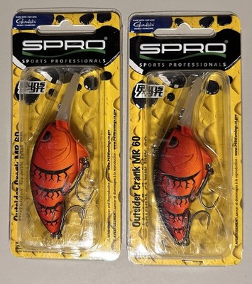 Lot of 2 SPRO OUTSIDER CRANK MR 60 Crankbaits in Super Delta Craw Color