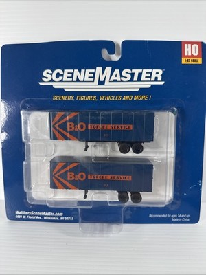 Walthers SceneMaster HO Scale B&O 32  Freight Trailer 2 Pack 949-2357