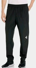 ADIDAS AEROREADY MEN'S REGULAR FIT TRAINING PANTS ZIPPER POCKETS TAPERED LEG.