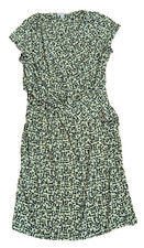 Maternity Dress, A Pea In The Pod, Yellow Mid Length Printed Cap Sleeve, Large