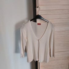 Taifun Stickjacke Sommer Gr 44 weiß