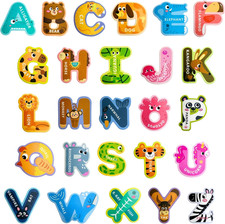 Magnetic Letters, Colorful ABC Animal Alphabet Fridge Magnets, Suitable for Todd