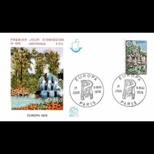 FDC n° 1078 - EUROPA (2009) - Les Fontaines de Paris - 6/5/1978 Paris