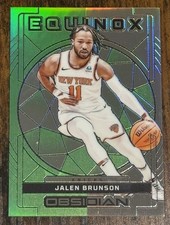 2023 Panini Obsidian Jalen Brunson Green Equinox 11/25 Jersey # Match Knicks MVP