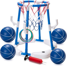 Pool Basketball Hoop for Kids, Ring Toss Pool Toys, Basketball Hoop Outdoor Todd