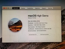 Apple Mac mini (Mid 2010) – A1347 – Intel Core 2 Duo - 2,4GHz – 8GB RAM - 256 GB