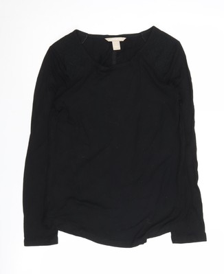 Banana Republic schwarze Damenbluse, Größe S, lässige Eleganz