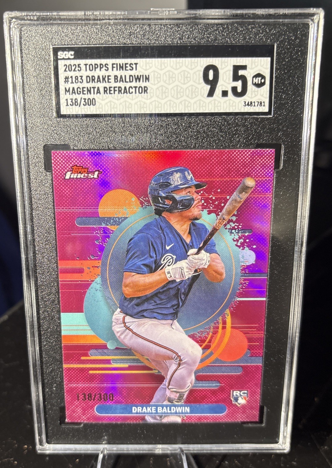 2025 Topps Finest #183 Drake Baldwin Magenta Refractor 138/300