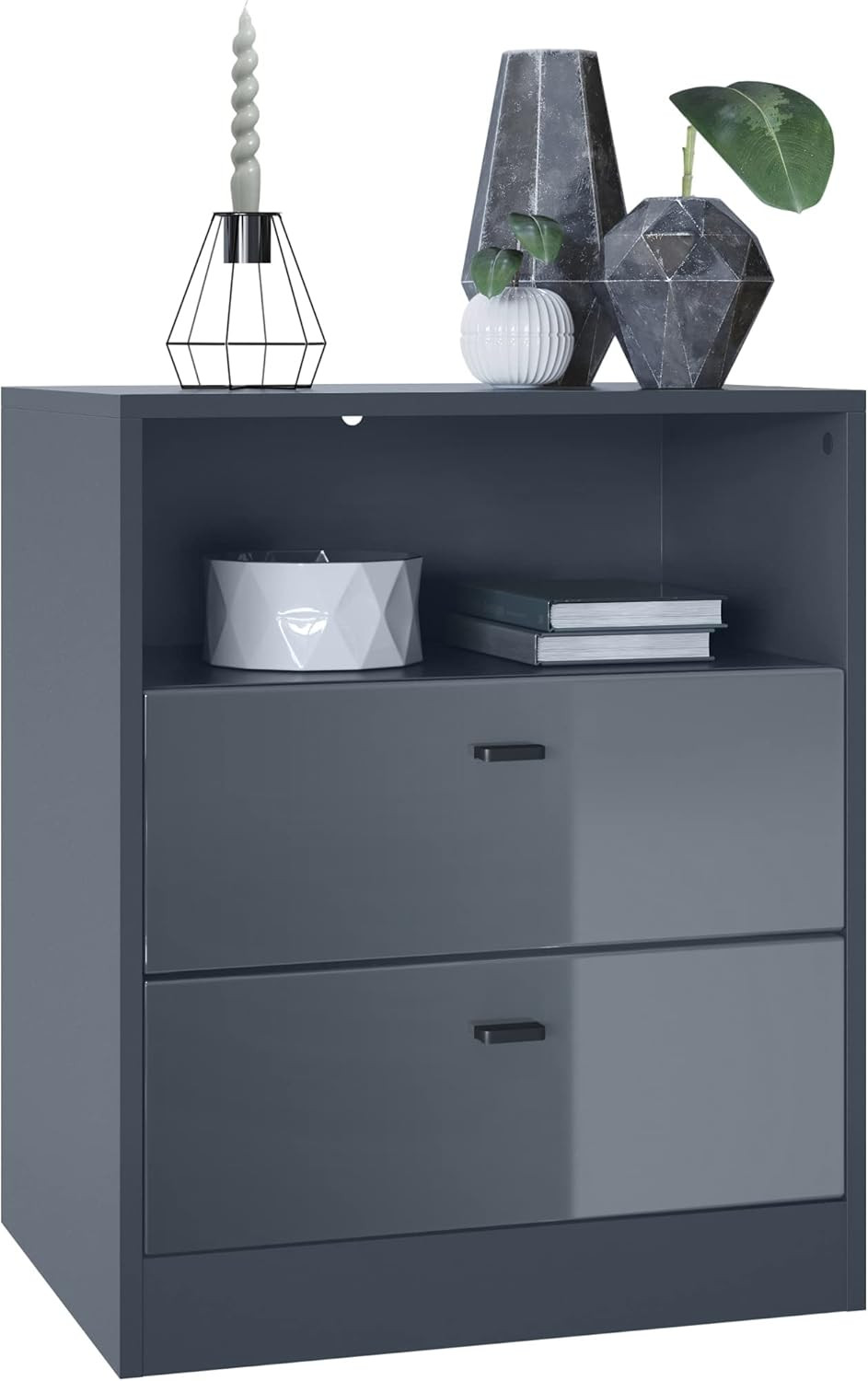 Table de chevet Buffet Pino V1 gris pour sublimer l'ambiance de votre chambre à coucher