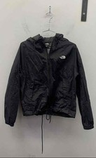 The North Face Women's Hooded Windbreaker Jacket Black Full Zip Lightweight M